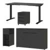Dunkelgraues Büromöbelset Abby*Pharao24 Discount