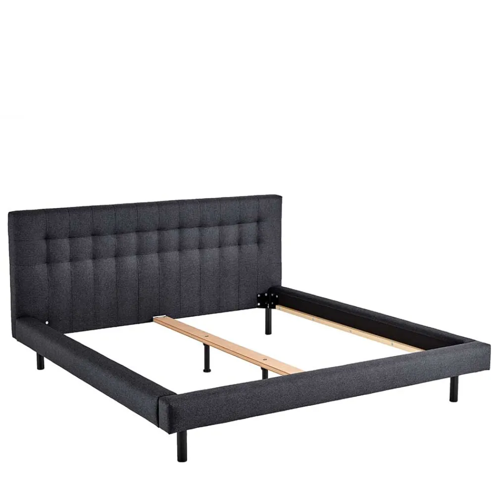 New Dunkelgraues Polsterbett Vilarila Polsterbetten