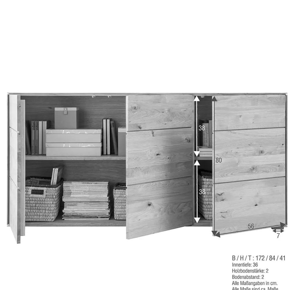 Online Echtholz Sideboard Rennia Massivholzmöbel|Küchenkommode