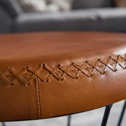 Echtleder Sitzhocker Adelio*Pharao24 Best