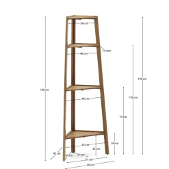Outlet Eck Regal Una Massivholzregale
