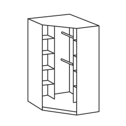 Eckkleiderschrank Letla*Pharao24 Discount