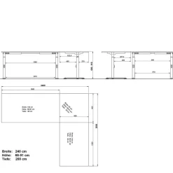 Eckschreibtisch Kalastania*Pharao24 Clearance
