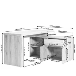 Eckschreibtisch Raja*Pharao24 Hot