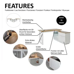 Eckschreibtisch Stephanie*Pharao24 Clearance