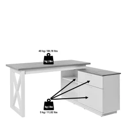 Eckschreibtisch Stephanie*Pharao24 Clearance