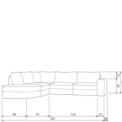 Ecksofa Anthrazit Trois*Pharao24 Best