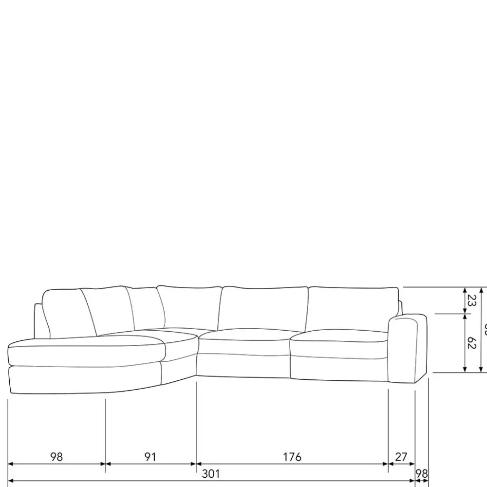 Ecksofa Anthrazit Trois*Pharao24 Best