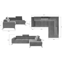 Outlet Ecksofa Tumassin Wohnlandschaften|Ecksofas