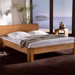 Outlet Eiche Massivholz Bett Amina Doppelbetten|Massivholzbetten