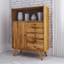 Clearance Esszimmer Highboard Carilla Vitrinenschrank|Stauraumvitrinen