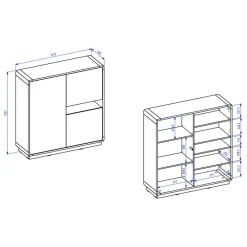 Outlet Esszimmer Highboard Sismail Highboards|Highboards
