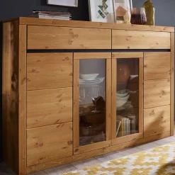 Best Esszimmer Highboard Varcina Vitrinenschrank|Wohnzimmervitrinen
