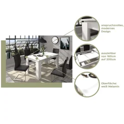 Hot Esszimmer Tisch mit Auszug Tinello Ausziehtische