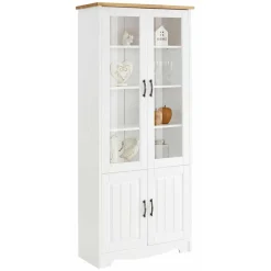 Esszimmer Vitrinenschrank Luizana Wohnzimmerschrank|Massivholz Schränke