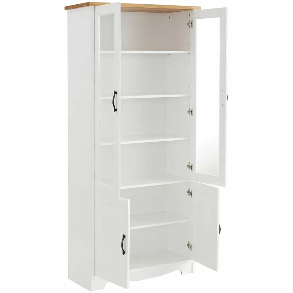 Esszimmer Vitrinenschrank Luizana Wohnzimmerschrank|Massivholz Schränke