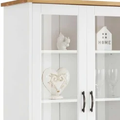 Esszimmer Vitrinenschrank Luizana Wohnzimmerschrank|Massivholz Schränke