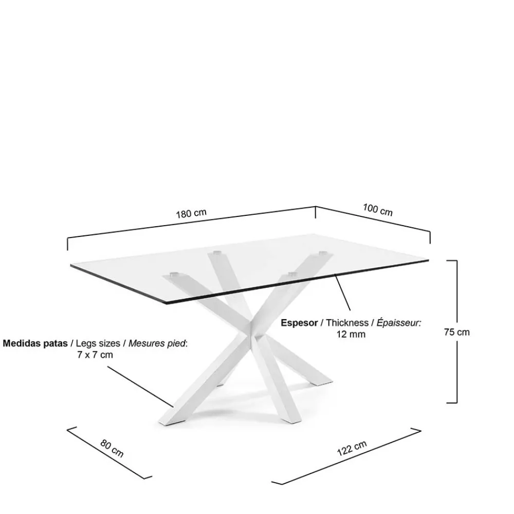 Clearance Esszimmertisch Lowell Glastische