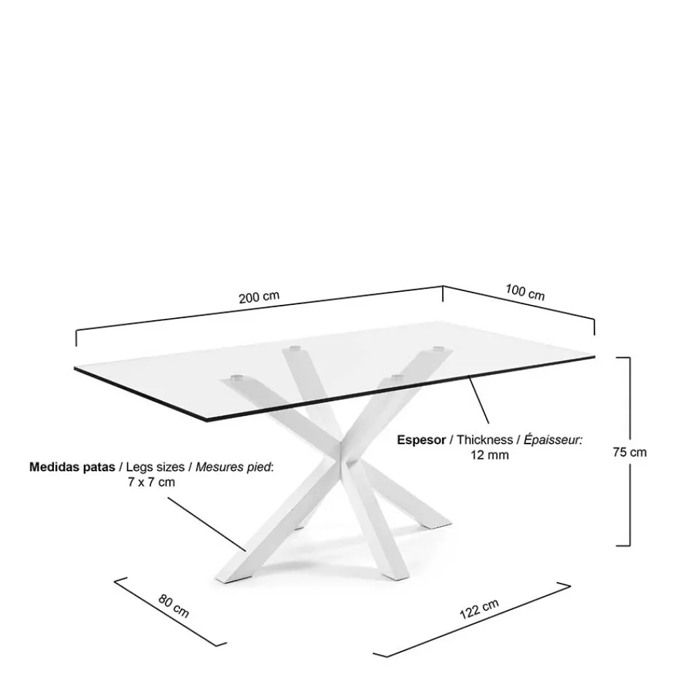Clearance Esszimmertisch Lowell Glastische