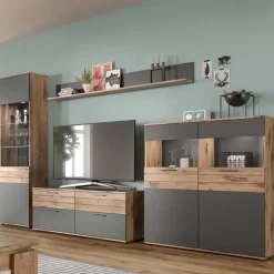 New Fernseh Schrankwand Plestna Wohnwand 300 Cm|Moderne Wohnwände