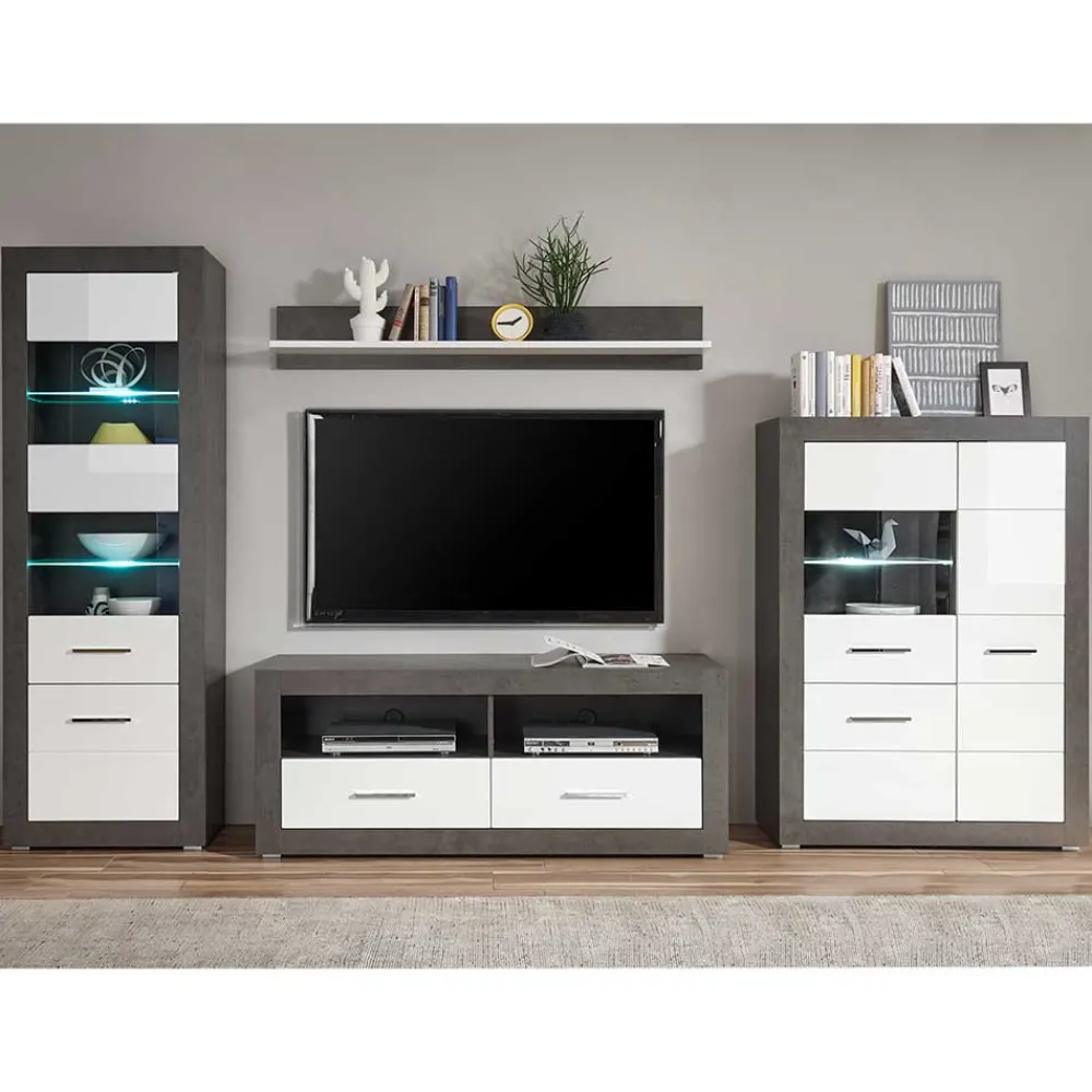 Discount Fernseher Schrankwand Jains Wohnwand 300 Cm|Moderne Wohnwände