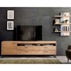 Discount Fernseher Schrankwand Vruamosa Wohnwand 250 Cm|Moderne Wohnwände