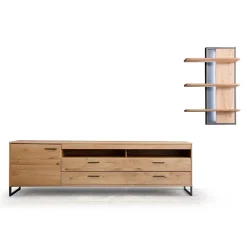 Discount Fernseher Schrankwand Vruamosa Wohnwand 250 Cm|Moderne Wohnwände