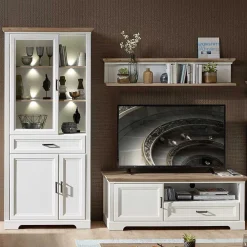 Outlet Fernseherwand Vronata Wohnwand 250 Cm