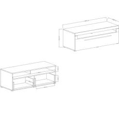 Hot Fernsehmöbel Sienna Fernsehtische|Lowboards