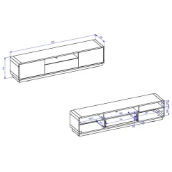 Hot Fernsehmöbel Sismail Fernsehkommoden