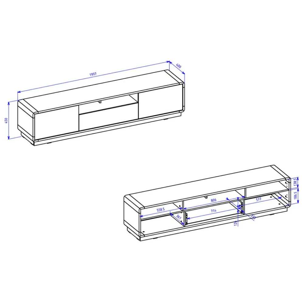 Hot Fernsehmöbel Sismail Fernsehkommoden