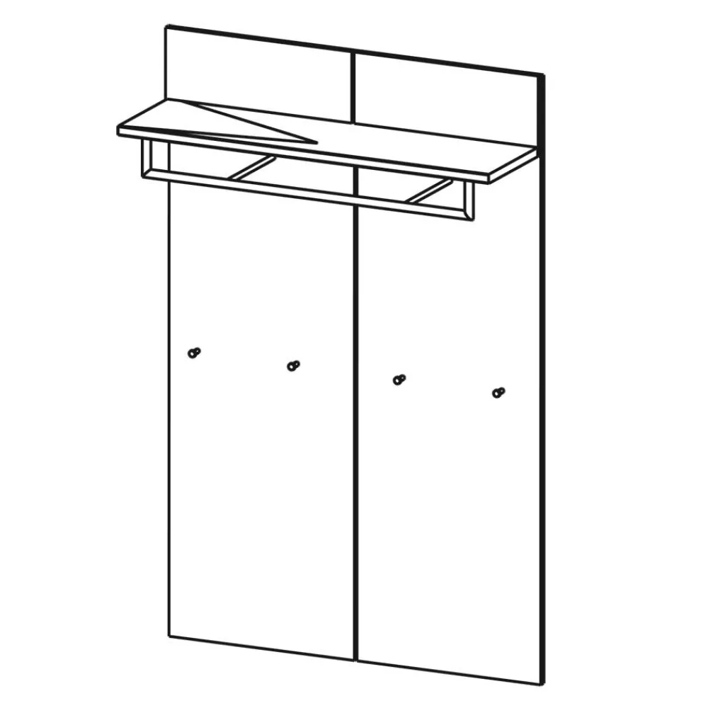 New Flurgarderobe Crimera Garderoben Paneele|Wandgarderoben