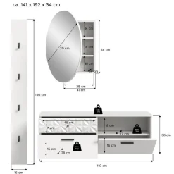 Online Flurmöbel Set Meteora Garderobensets