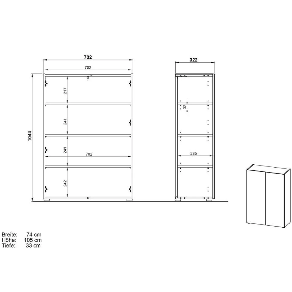 Discount Flurmöbelset Flakes Garderobensets
