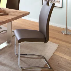 New Freischwinger Set Mady Lederstühle|Freischwinger