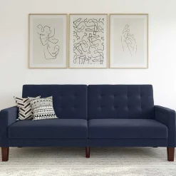 Hot Funktions Sofa Blau Ellos 3 Sitzer Sofa|Schlafsofas