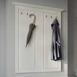 Clearance Garderobe Massivholz Kiefer weiss Vomano Garderoben Paneele|Wandgarderoben