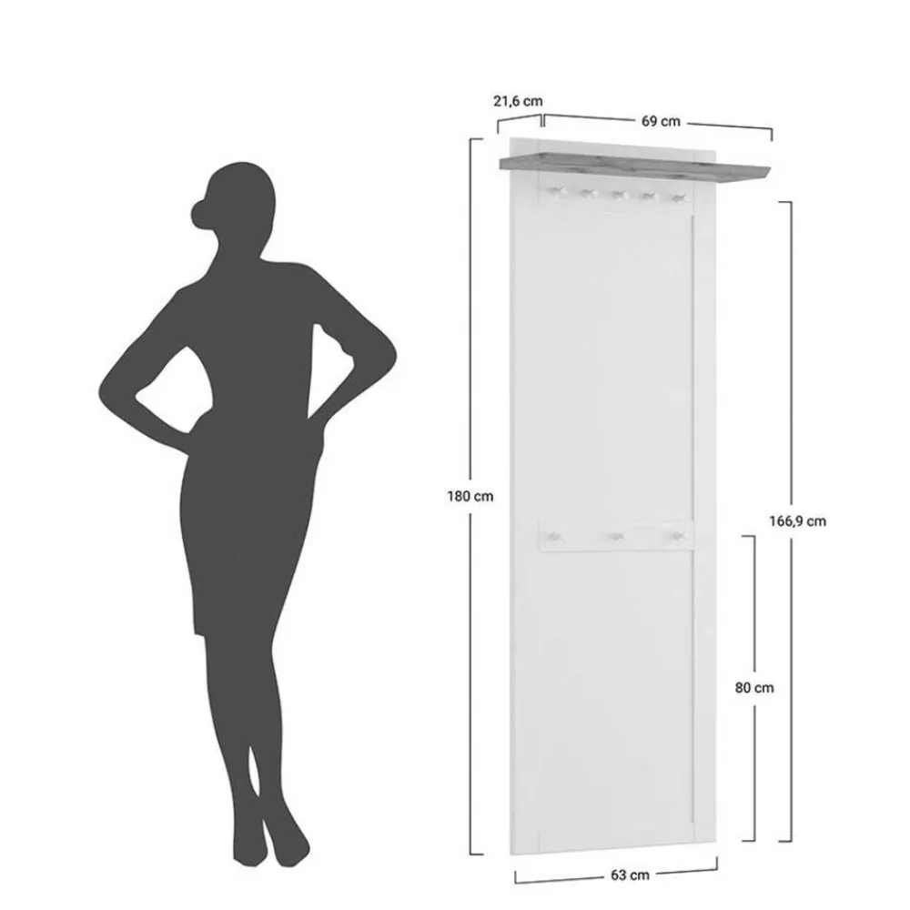 Outlet Garderobenpaneel Jeanys Garderoben Paneele|Wandgarderoben