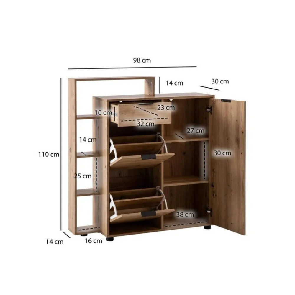 Garderobenschuhschrank Penzanca*Pharao24 Clearance