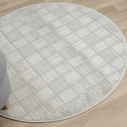 Clearance Gemusterter Teppich rund Rever Teppiche