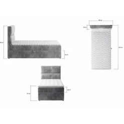 Best Gepolstertes Bett Rene Funktionsbetten|Schubkastenbetten