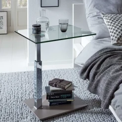 New Glas Beistelltisch Hataia Wohnzimmertisch|Glastische