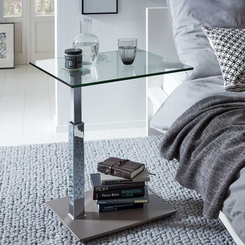 New Glas Beistelltisch Hataia Wohnzimmertisch|Glastische