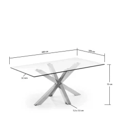 Glas Esstisch Monika*Pharao24