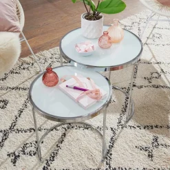 Best Glastisch Set Alicia Beistelltische|Glastische