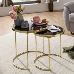 Outlet Glastisch Set Povendrid Glastische