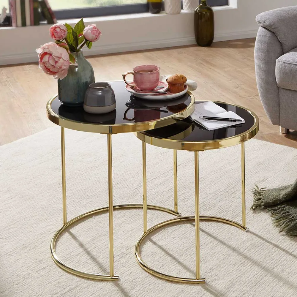 Outlet Glastisch Set Povendrid Glastische