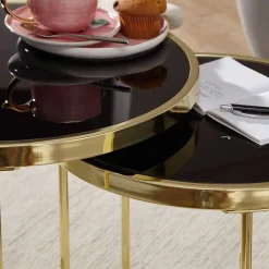 Outlet Glastisch Set Povendrid Glastische