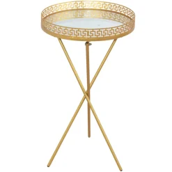 Outlet Goldener Beistelltisch Ozaba Telefontische|Glastische