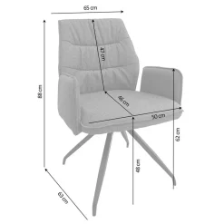 New Graue Armlehner Born Armlehnstühle
